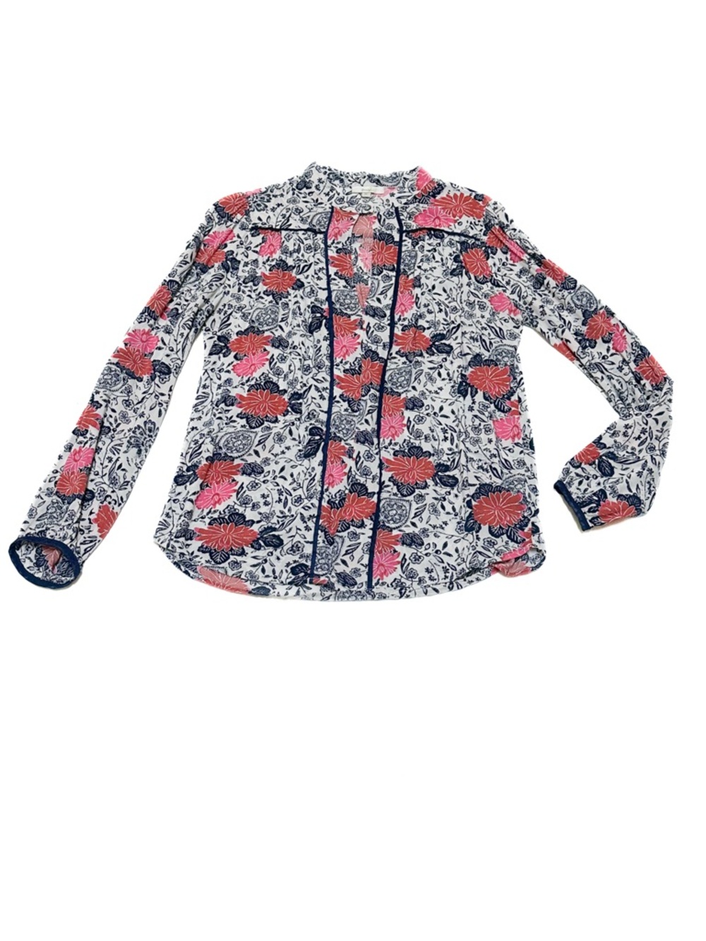 5/$75 Anthropologie Porridge Let Me Be Floral
Print Prairie Blossom Cotton Top - Picture 3 of 8